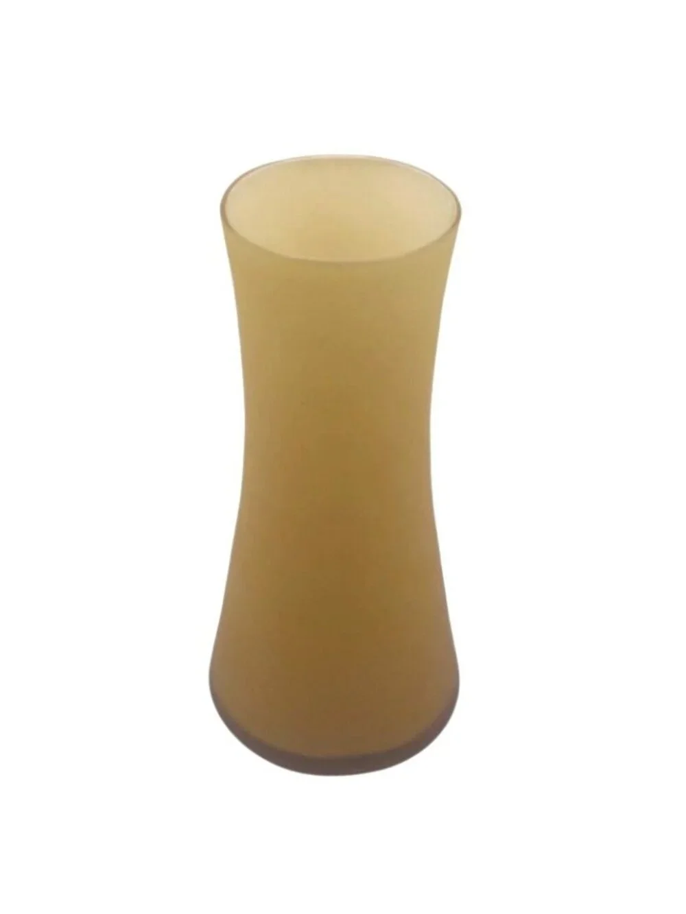 Minimalist Flared Bud Vase Orange Frosted Cased Art Glass Two Tone Modern Retro